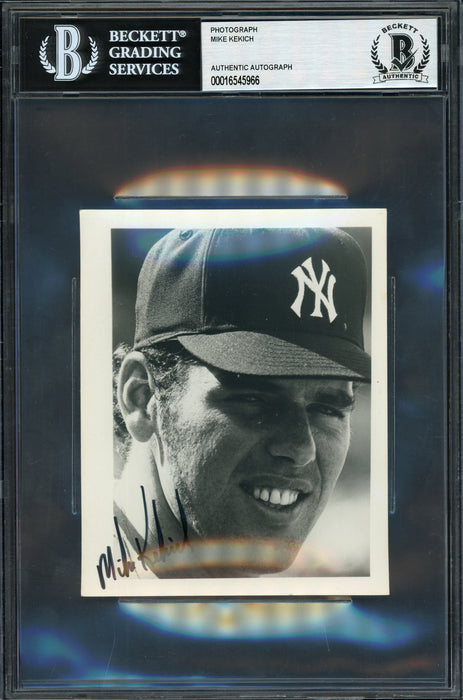 Mike Kekich Autographed 4x5 Photo New York Yankees Beckett BAS #16545966
