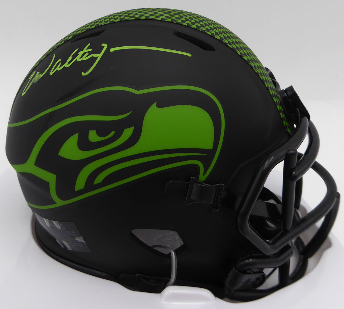 Walter Jones Autographed Seattle Seahawks Eclipse Black Mini Helmet (Smudged) MCS Holo #93150