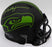 Walter Jones Autographed Seattle Seahawks Eclipse Black Mini Helmet (Smudged) MCS Holo #93150