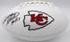 Will Shields Autographed White Logo Football Kansas City Chiefs "HOF 15" SS Holo #A535830