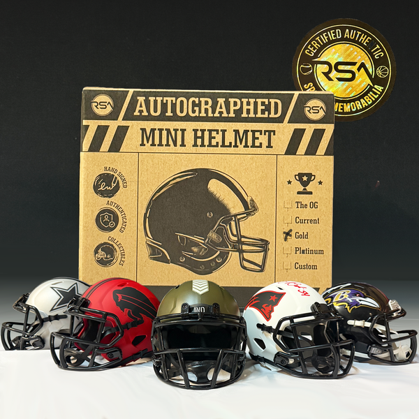 autographed football helmets Signed NFL Mini Helmet Mystery Box