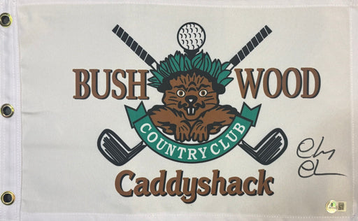 Chevy Chase Signed Caddyshack Bushwood Country Club Golf Flag (Beckett)