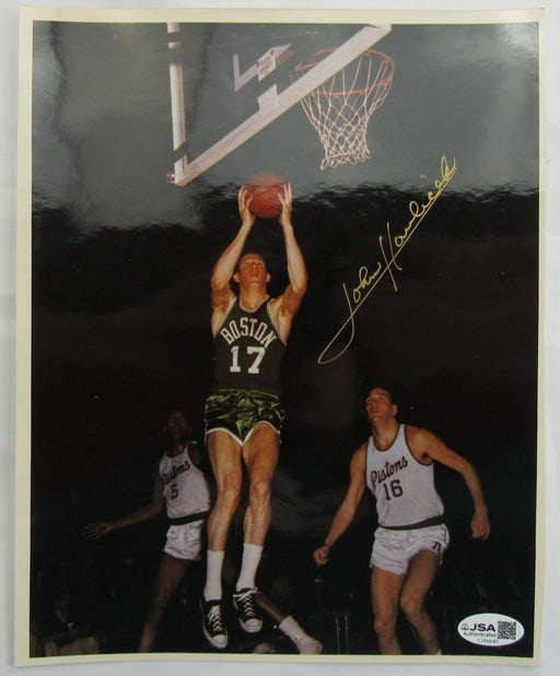 John Havlicek Signed Auto 8x10 Photo JSA CJ46645