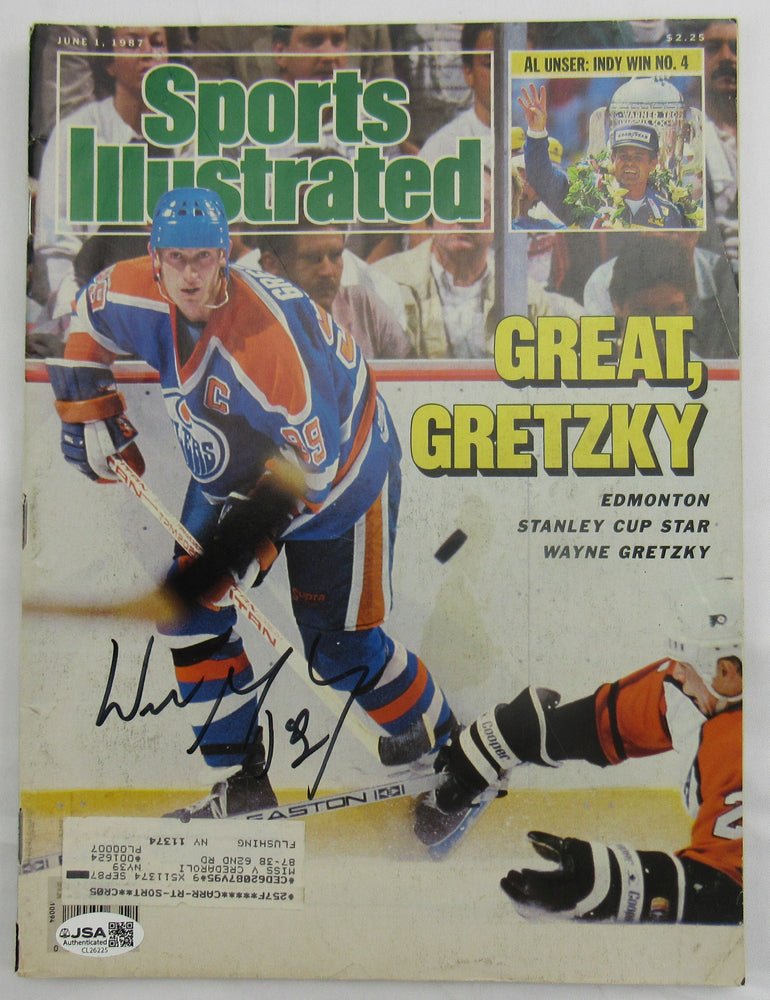 Wayne Gretzky Signed Sports illustrated Magazine JSA CL26225