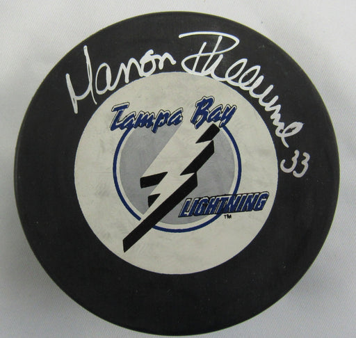 Manon Rheaume Signed Auto Lightning Hockey Puck JSA CJ55940