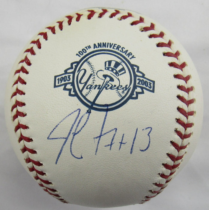 Jim Leyritz Signed Auto Rawlings Yankees Baseball Steiner Hologram