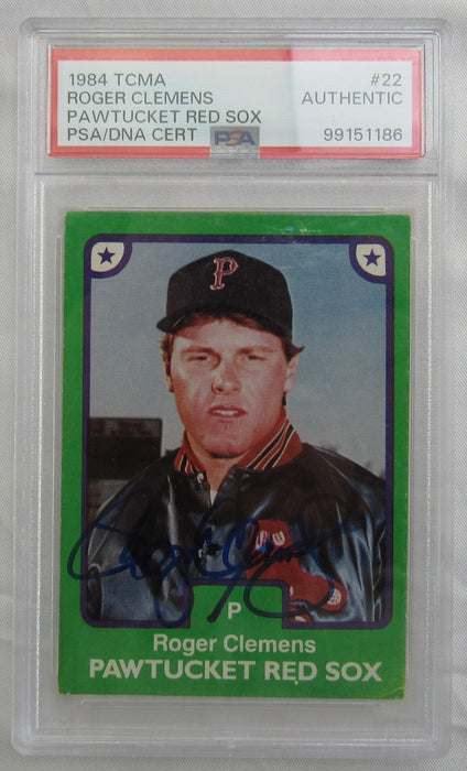 Roger Clemens Signed Auto 1984 TCMA Baseball Card PSA Encapsulated