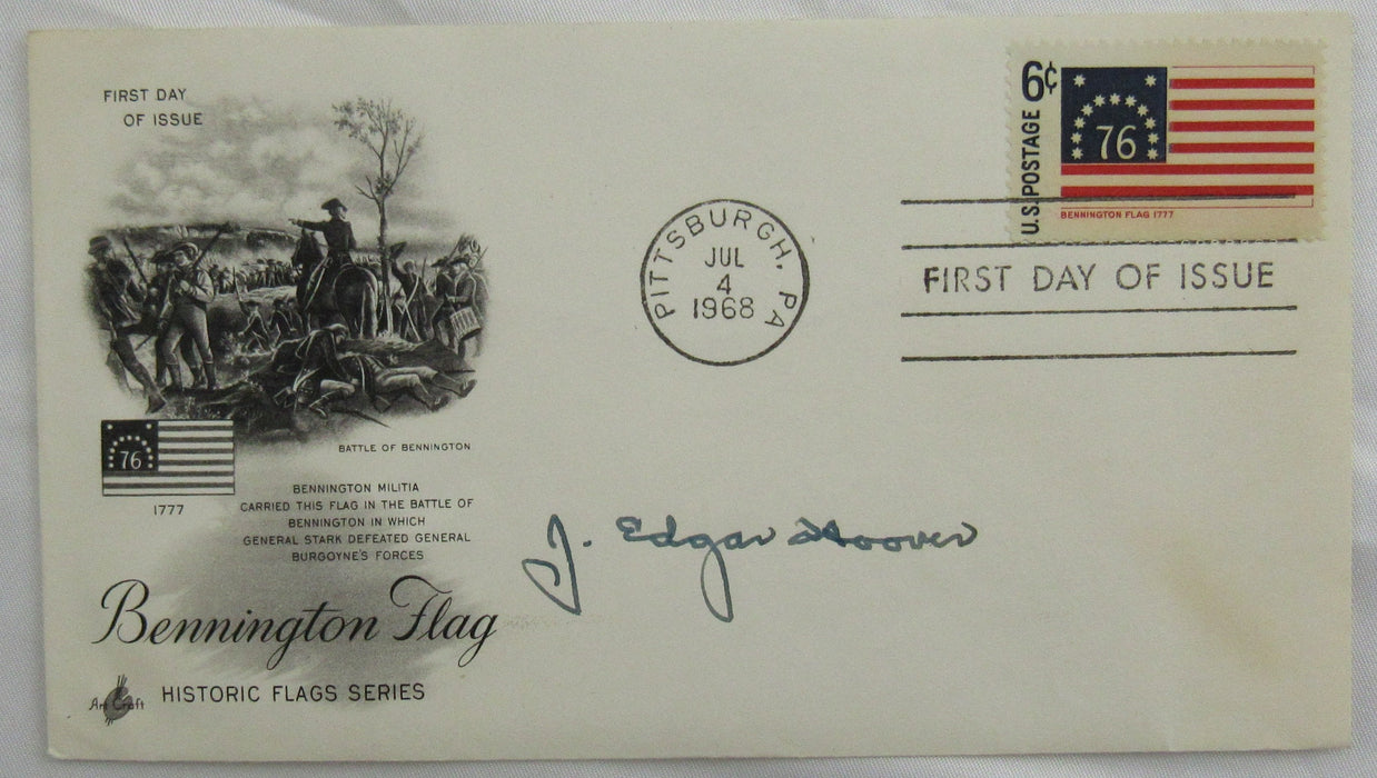 J. Edgar Hoover Signed Auto Envelope JSA LOA Z19852