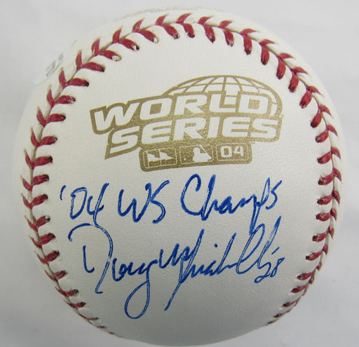 Doug Mirabelli Signed Auto Rawlings 2004 World Series Baseball JSA CJ55907