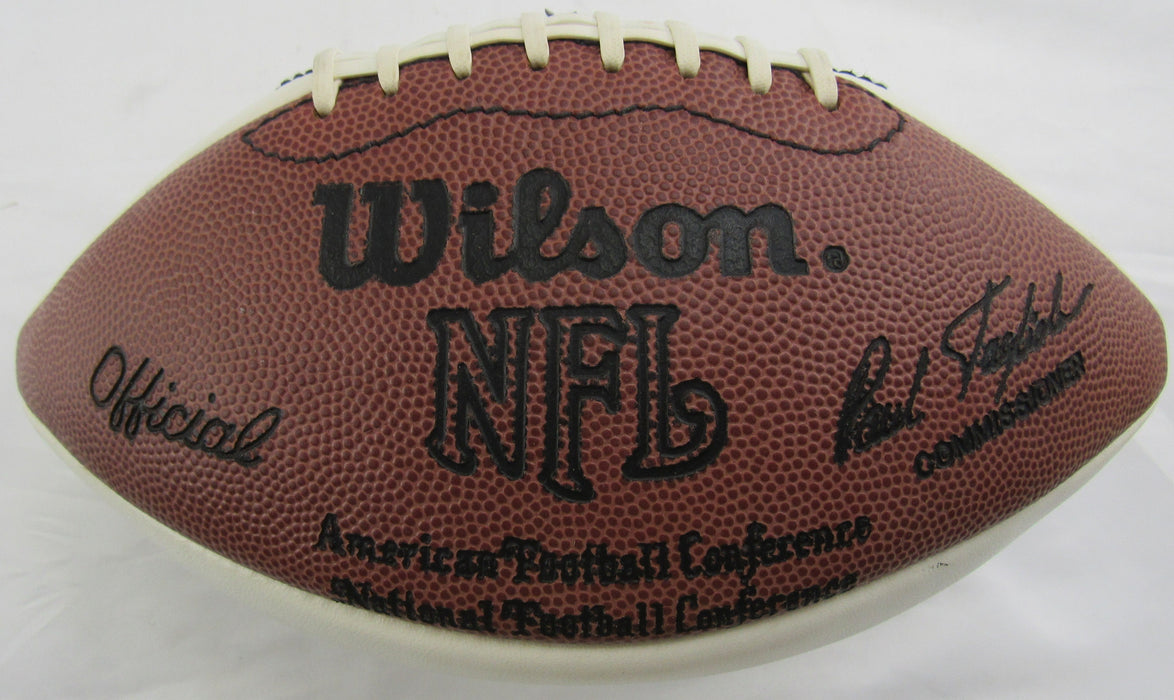 Multi Signed Wilson Football w/13 Signatures - Joe Theismtann, Ronnie Lott, Bill Willis
