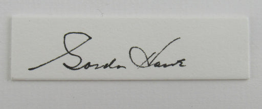 Gordie Howe Signed Auto Cut Signature with Photo