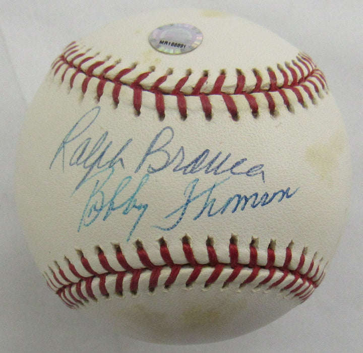 Ralph Branca Bobby Thomson Multi Signed Auto Baseball w/ MLB Hologram