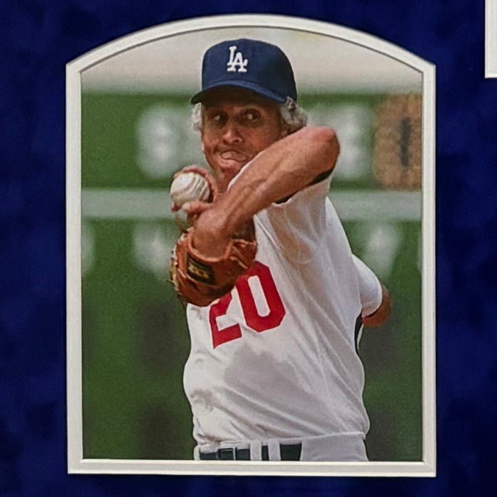 Don Sutton Signed Los Angeles Grey Custom Suede Matte Framed Baseball Jersey