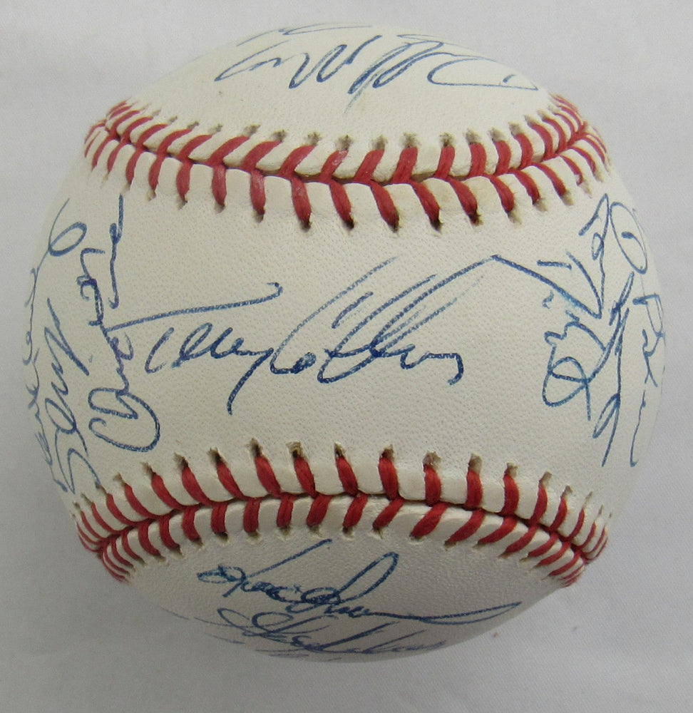 Terry Collins, Rickey Henderson, Tim Salmon and More Multi Signed Auto Baseball B171
