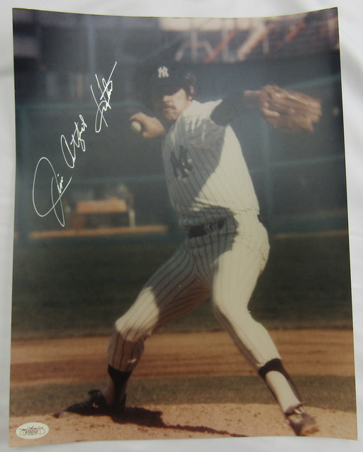 Jim Catfish Hunter Signed 11x14 Photo JSA A39242