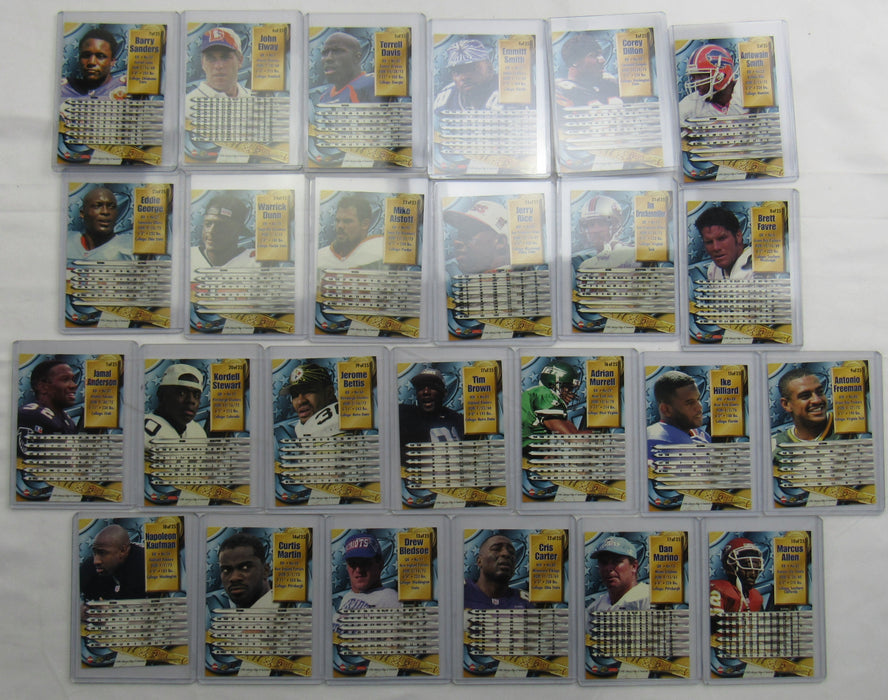 1998 Edge Spectrum 25 card set, Emmitt Smith Barry Sanders Brett Favre Marino ++