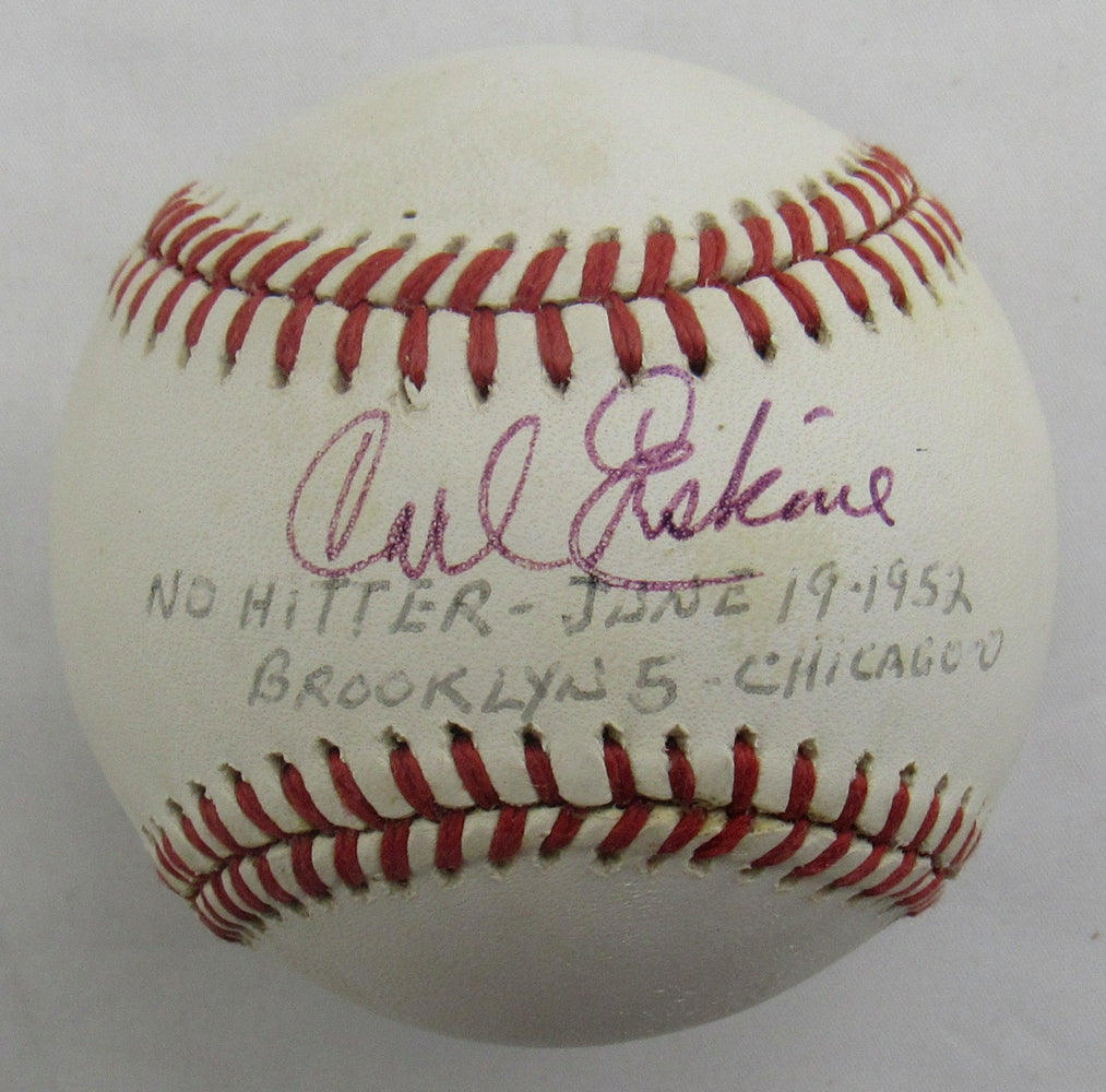 Carl Erskine Signed Auto Baseball B172