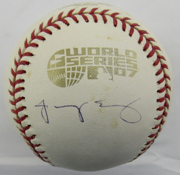 Jacoby Ellsbury Signed Auto Rawlings 2007 World Series Baseball B150 - Mounted Memories