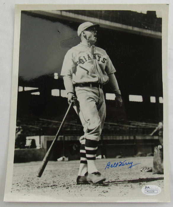 Bill Terry Signed Auto 8x10 Photo JSA M10109