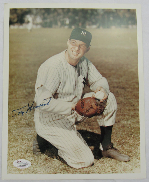 Tom Henrich Signed Auto 8x10 Photo JSA H25506