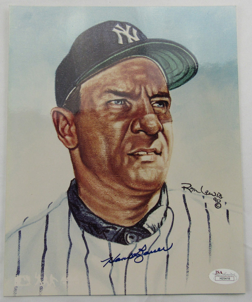 Hank Bauer Signed Auto 8x10 Photo JSA H25418
