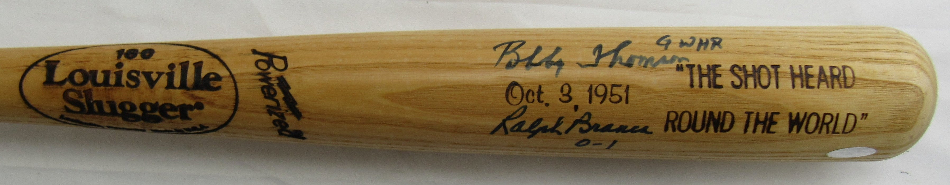 Bobby Thomson Ralph Branca Multi Signed Auto Baseball Bat Steiner Hologram