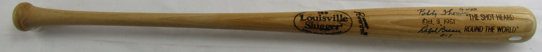 Bobby Thomson Ralph Branca Multi Signed Auto Baseball Bat Steiner Hologram