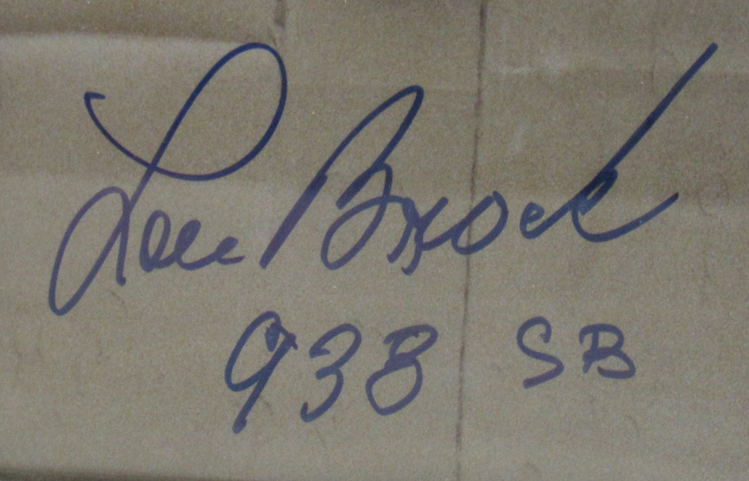 Lou Brock Signed Framed Auto 11x14 Photo Steiner Hologram