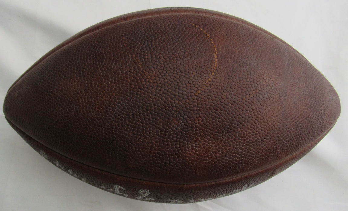 Y.A Tittle Signed Auto Wilson Football JSA CM07449 w/3 Inscriptions