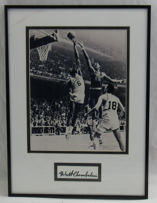 Wilt Chamberlain Signed Framed Cut JSA LOA YY51966