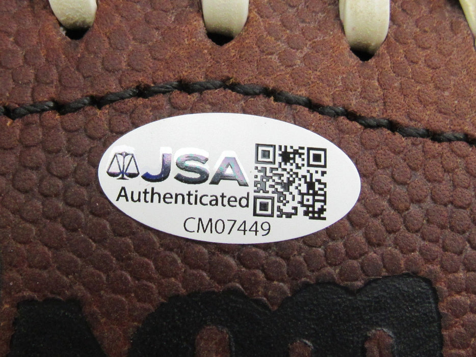 Y.A Tittle Signed Auto Wilson Football JSA CM07449 w/3 Inscriptions