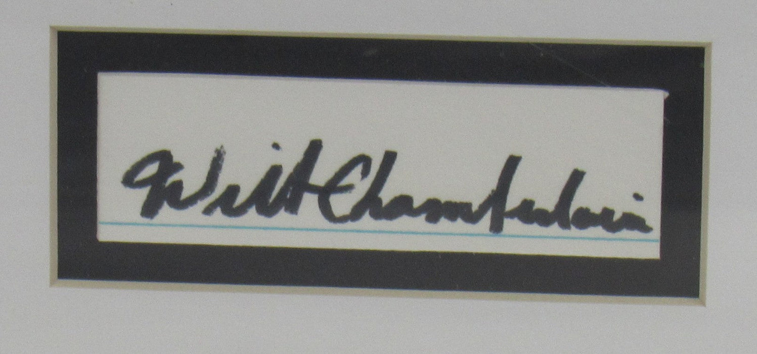 Wilt Chamberlain Signed Framed Cut JSA LOA YY51966