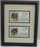 Bill Skowron and Clete Boyer Signed Framed Post Cards JSA Authenticated