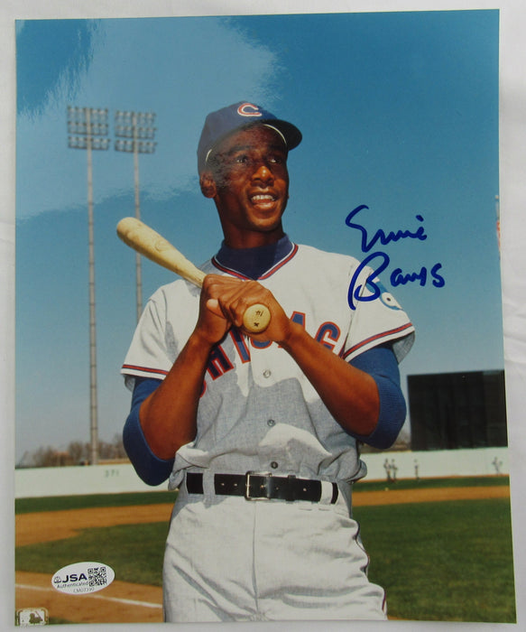 Ernie Banks Signed Auto 8x10 Photo JSA CM07390