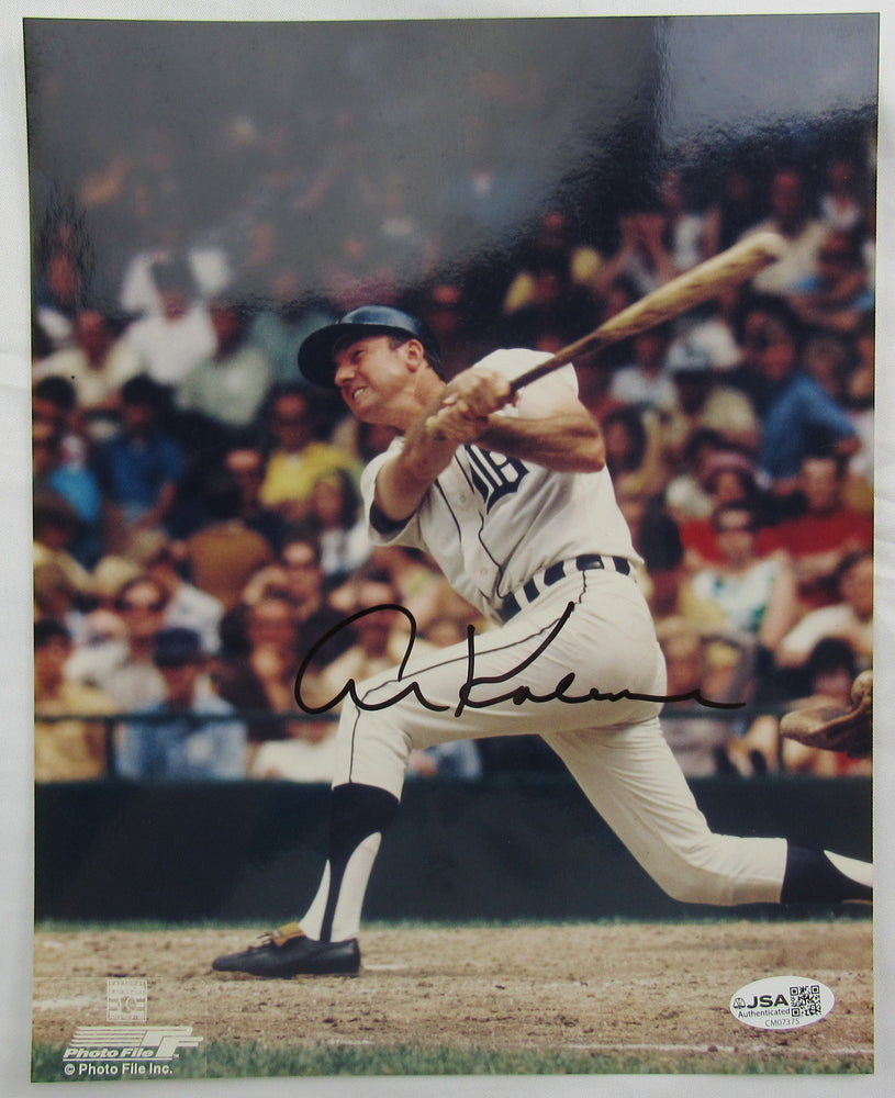 Al Kaline Signed Auto 8x10 Photo JSA CM07375