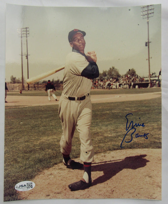 Ernie Banks Signed Auto 8x10 Photo JSA CM07366