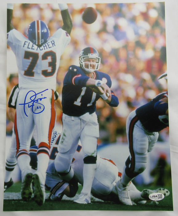 Phil Simms Signed Auto 11x14 Photo JSA CM07421