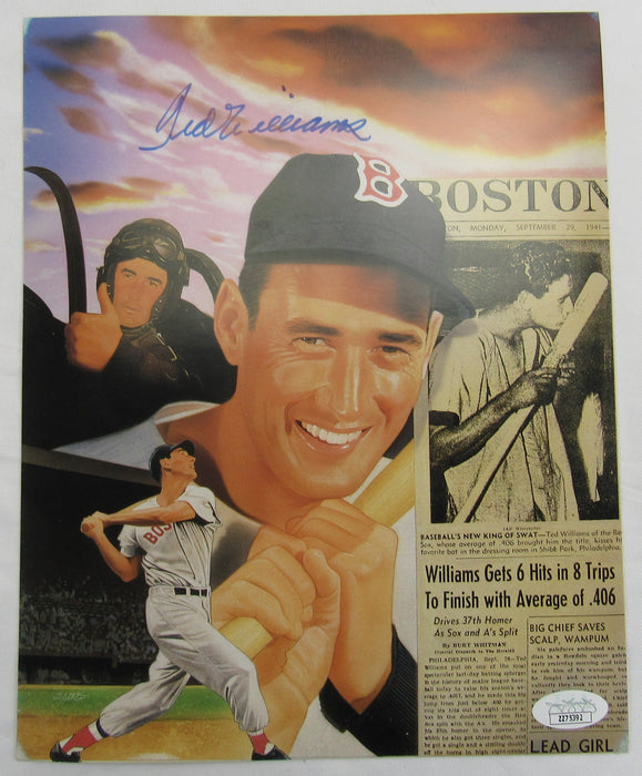 Ted Williams Signed Auto 8x10 Photo JSA LOA ZZ75392