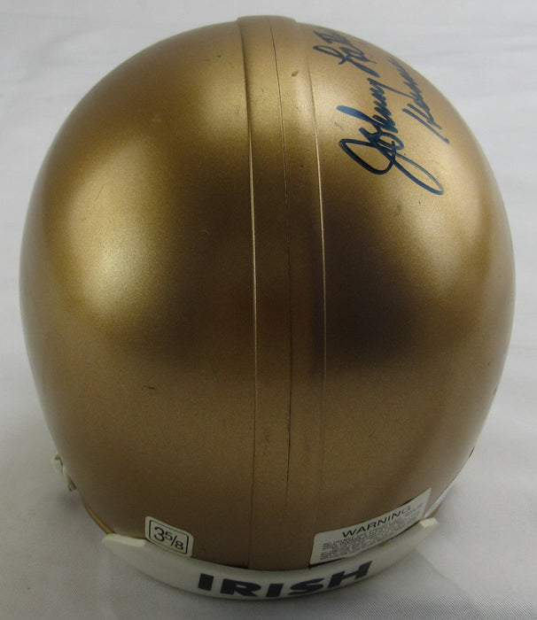 Johnny Lattner and Terry Hanratty Signed Auto Mini Helmet JSA CM07482