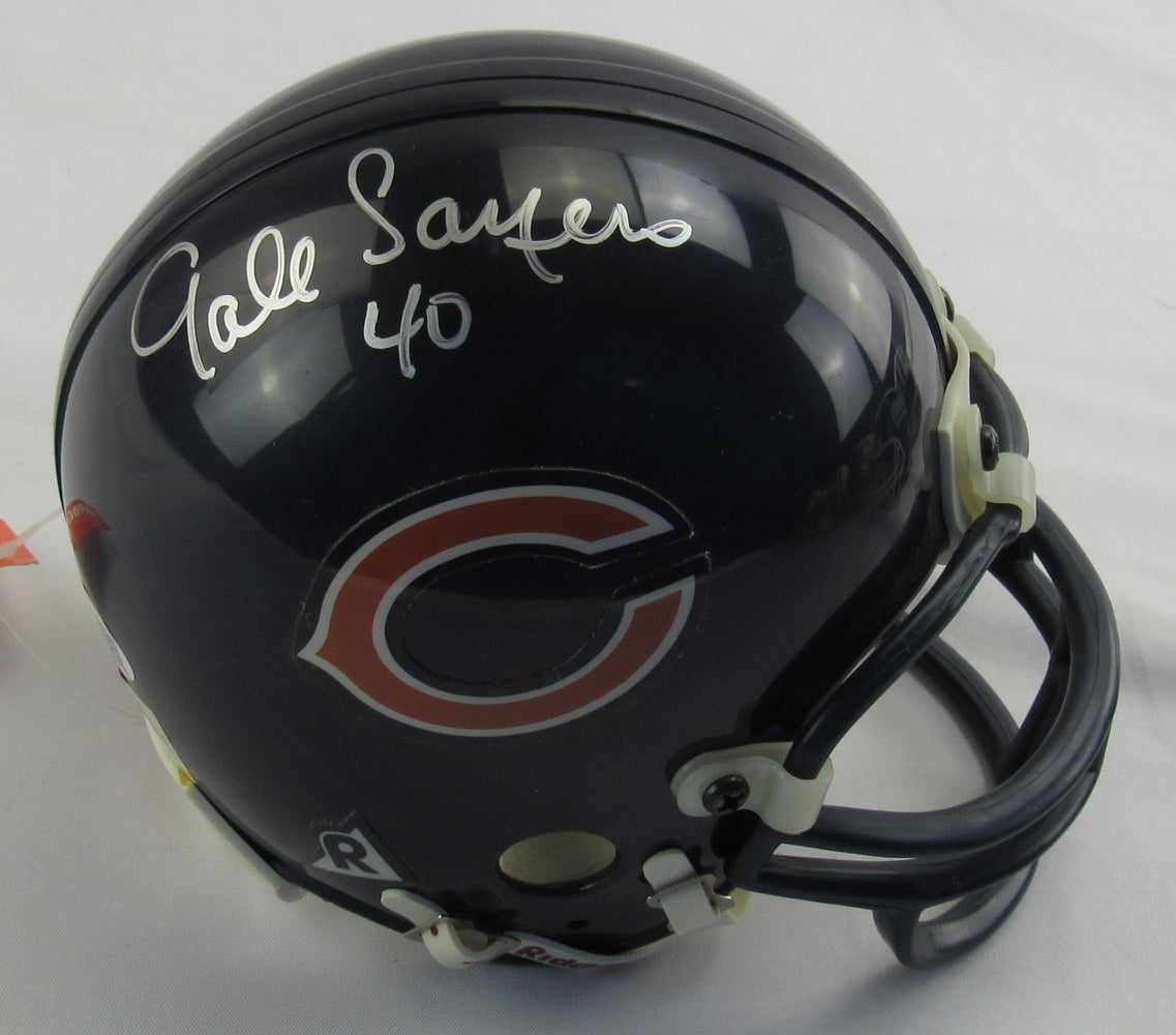 Gale Sayers Signed Auto Bears Mini Helmet JSA CM07480