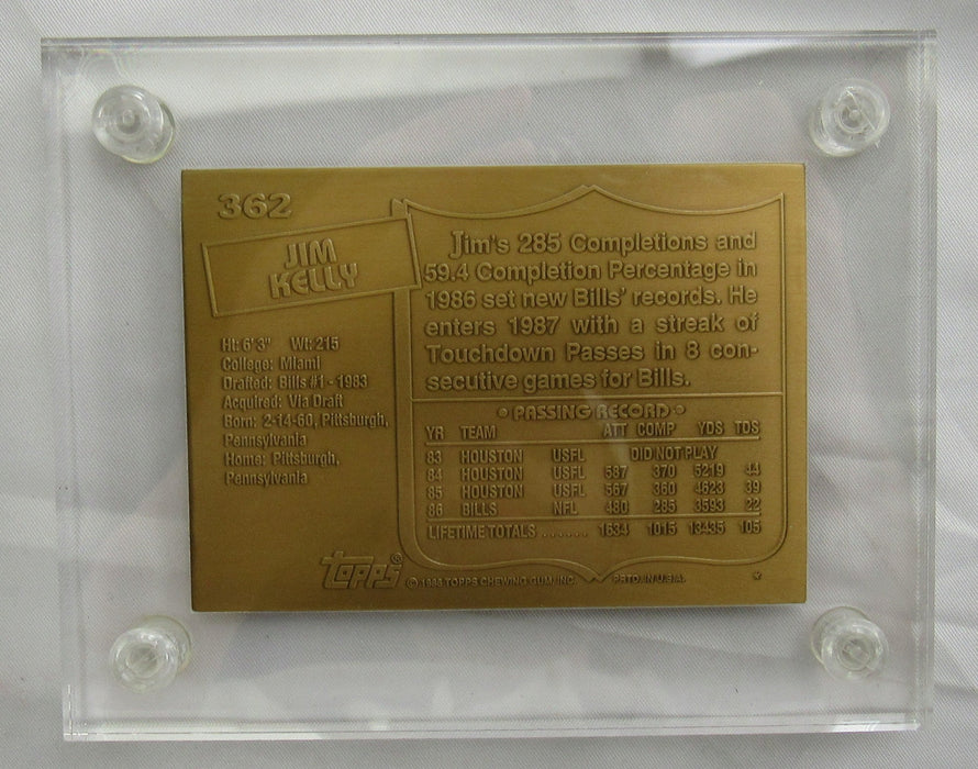 1987 Topps Jim Kelly Highland Mint Card - Bronze