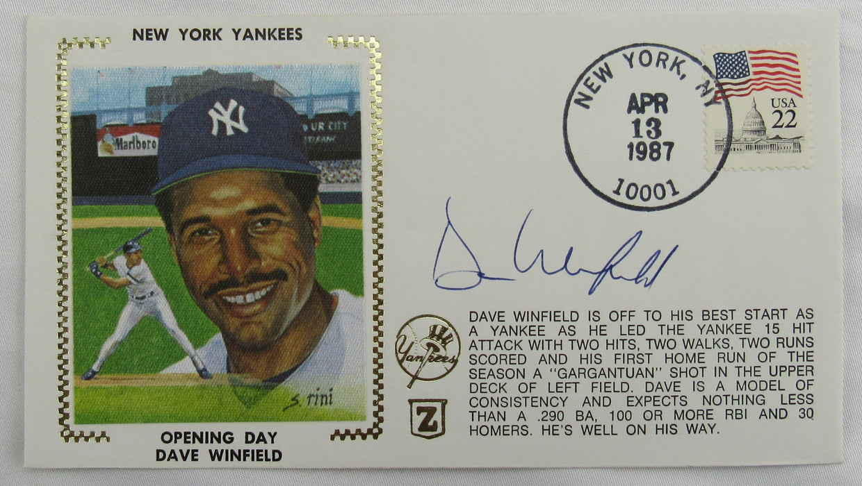 Dave Winfield Signed Auto Envelope Zaso Cachet