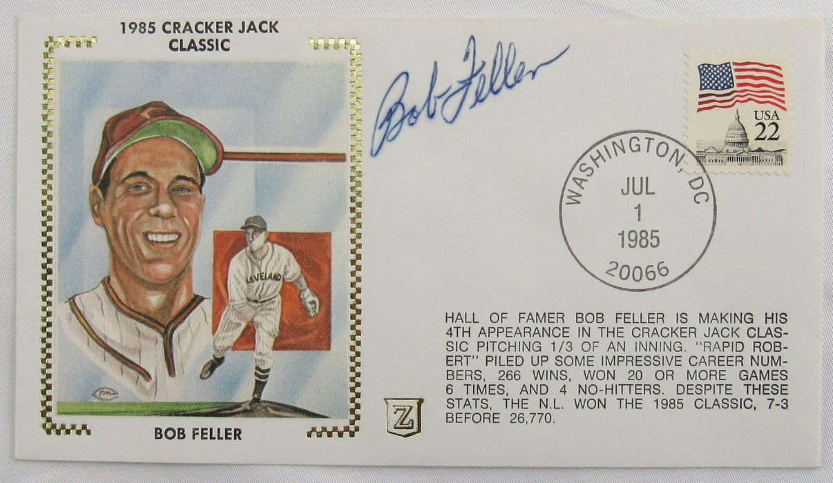 Bob Feller Signed Auto Envelope Zaso Cachet