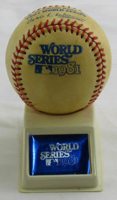 1981 Rawlings World Series Unsigned Baseball w/ Stand and Box