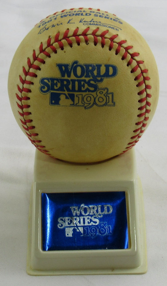1981 Rawlings World Series Unsigned Baseball w/ Stand and Box