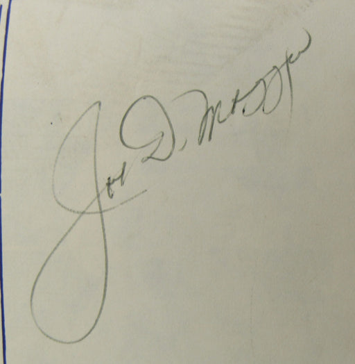 Joe DiMaggio Clay Carroll Signed Auto Mets Pamphlet