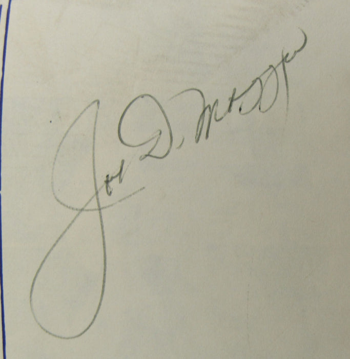 Joe DiMaggio Clay Carroll Signed Auto Mets Pamphlet
