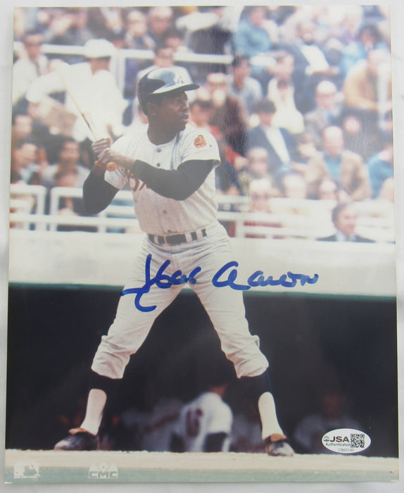 Hank Aaron Signed 8x10 Photo JSA CN60140