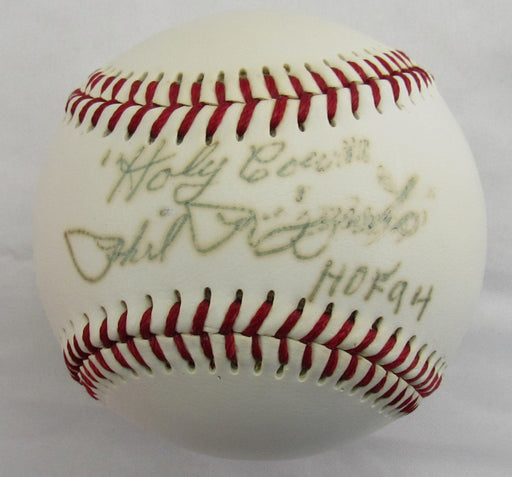 Phil Rizzuto w/Inscriptions Signed Auto Baseball B152