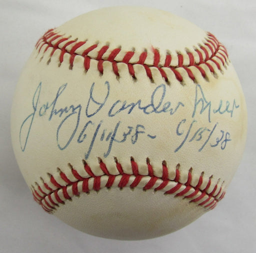 Johnny Vandeermeer Signed Auto Rawlings Baseball w/ Insc JSA CL12140